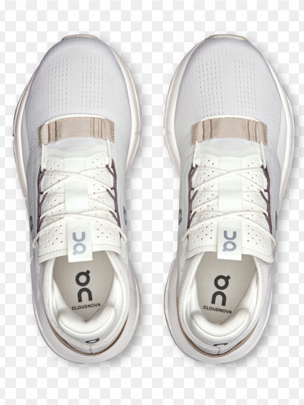 On Running Cloudnova Women’s Sneakers in Off-White and Beige
